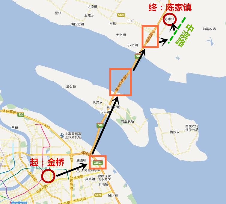 軌交崇明線大致走向規劃