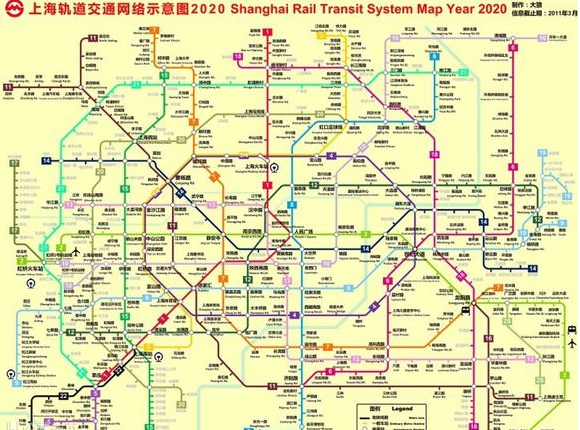 上海3個層軌道交通各建成1000公里