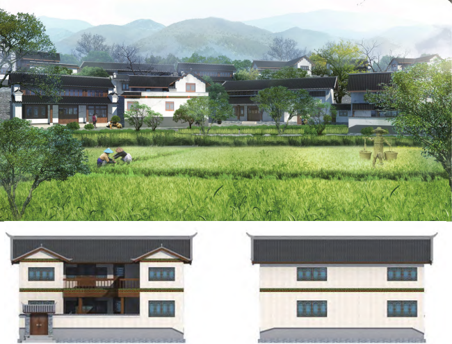 獅子窩村山林茶田村河共生圖 獅子窩村山林茶田村河共生圖